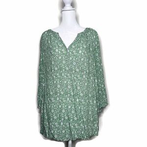 Floral Green Blouse